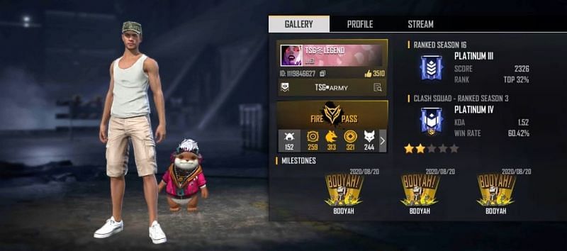 TSG Legend&#039;s Free Fire ID