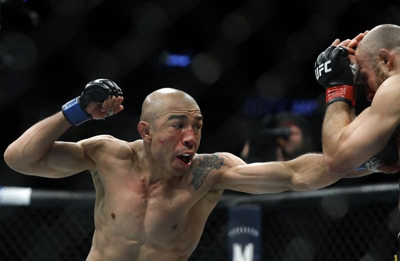 Marlon Moraes v Jose Aldo: Aldo in action against Moraes