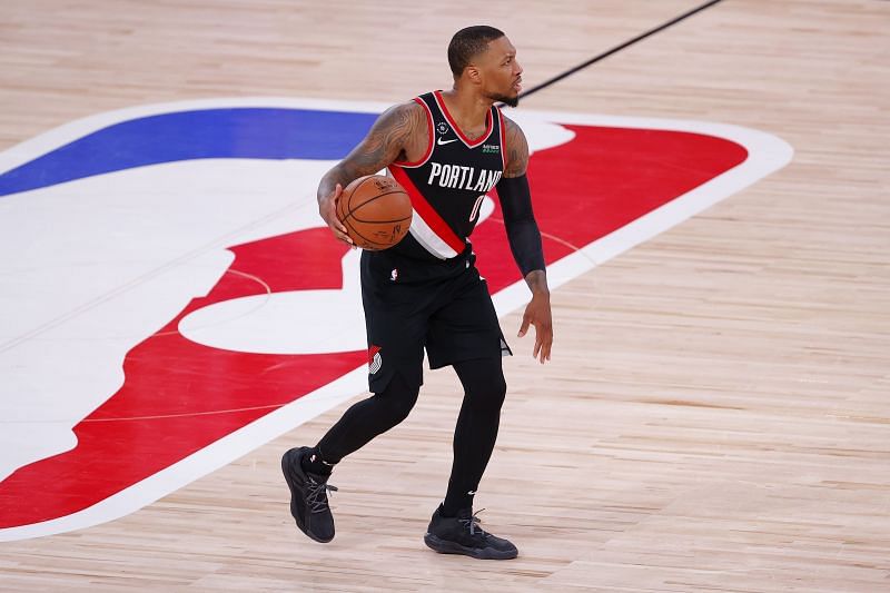 Damian Lillard in action for the Portland Trail Blazers