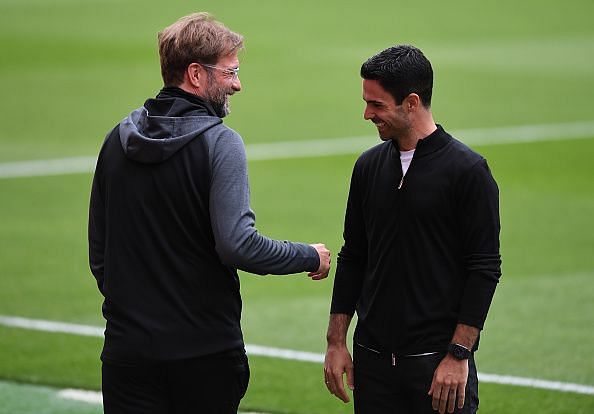 Jurgen Klopp and Mikel Arteta are set to meet for the second time in as many months