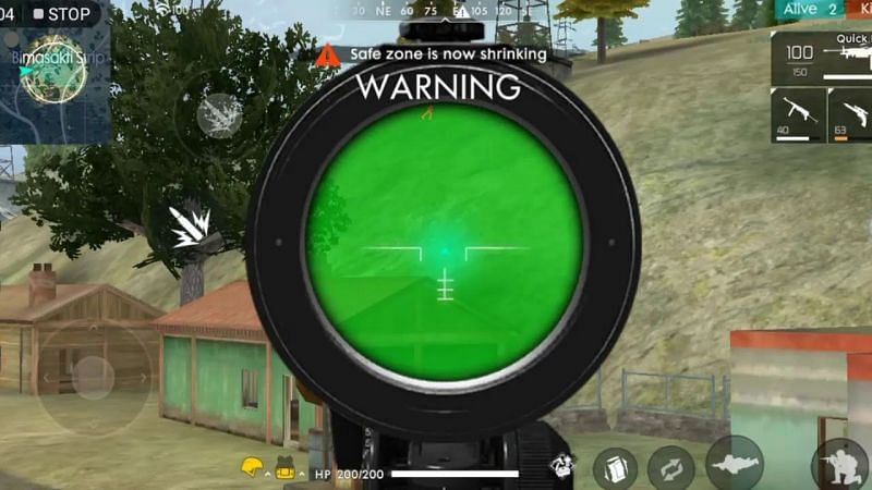 Thermal Scope in action in Garena Free Fire (Image Credit: Ultra Game Freak/YT)