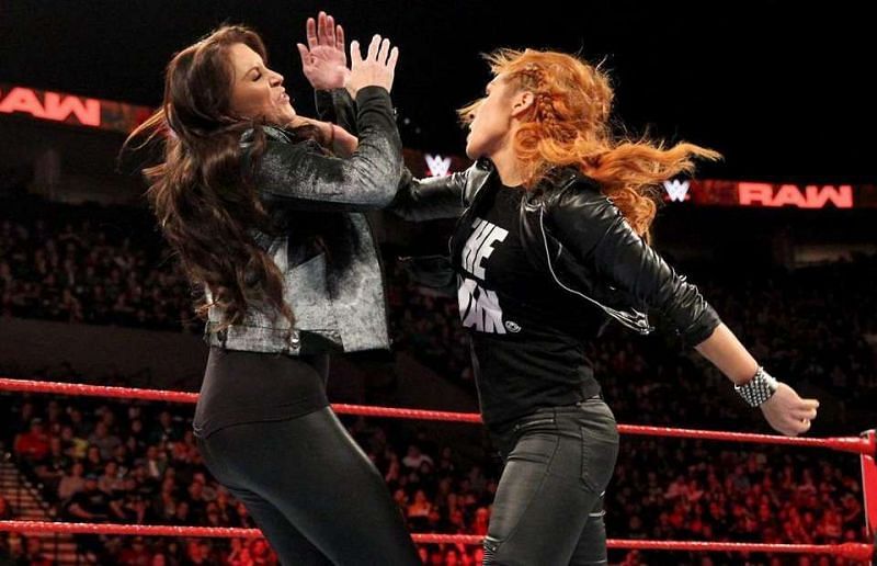 Stephanie McMahon and Becky Lynch