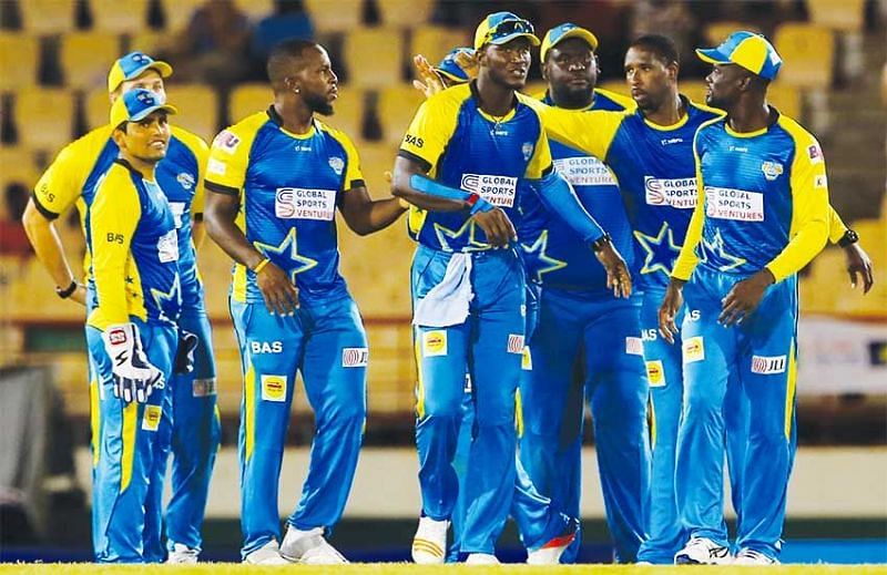 Players from St Lucia Stars team in 2018
