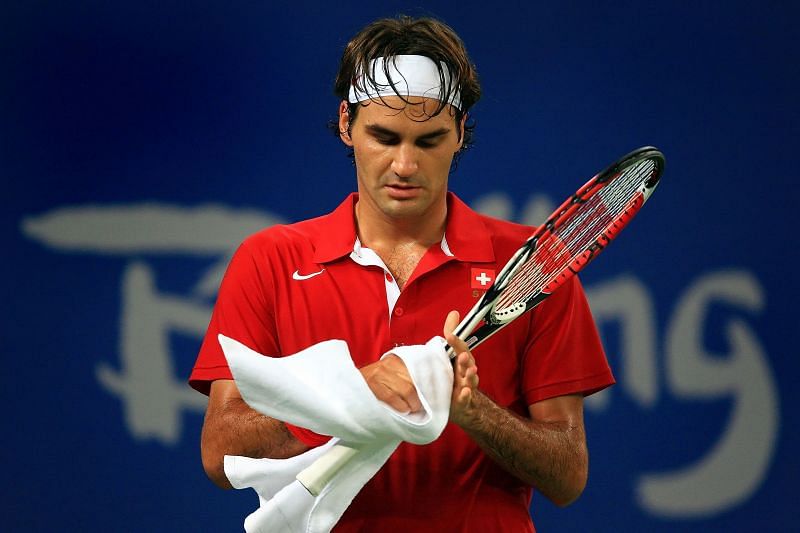Roger Federer lost to James Blake in the quarters of the Beijing Olympics