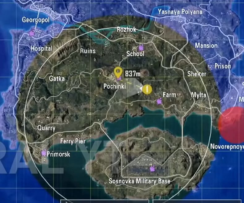 Structure markers on minimap (Image credits: Natural YT)