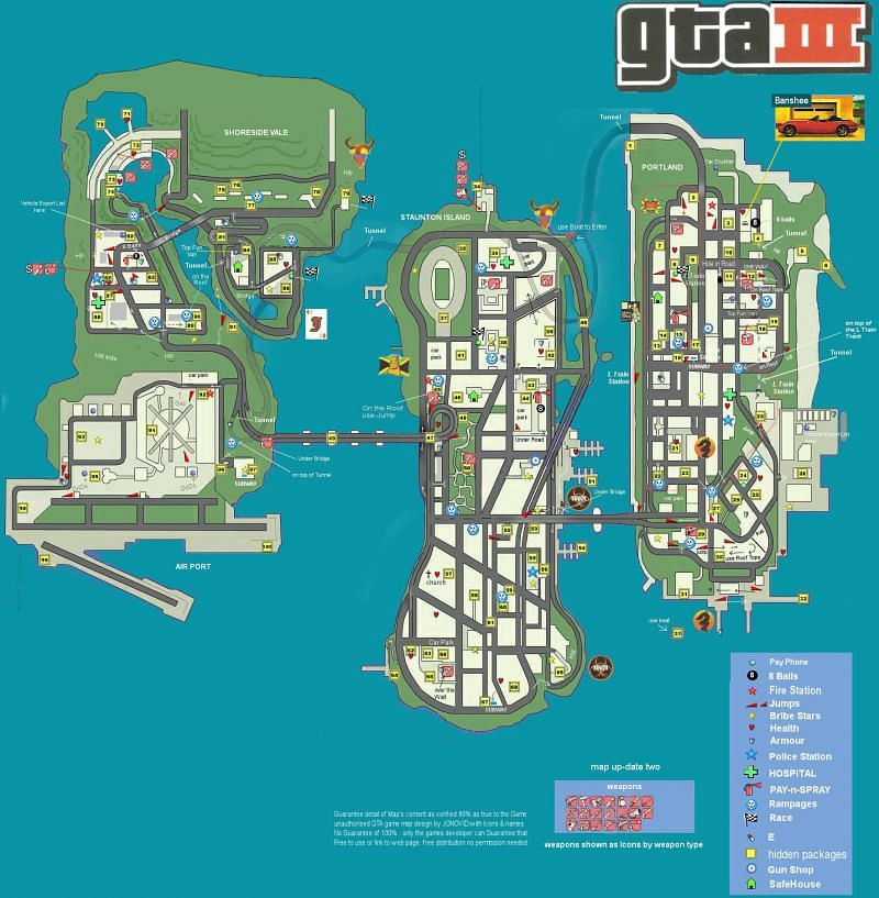 GTA The map size of every mainline game in the series