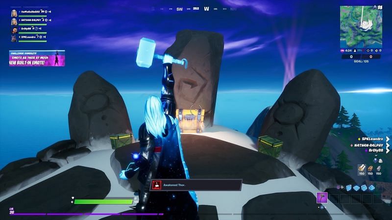 To wield the power of Thor&#039;s Hammer in Fortnite, you will have to first complete some Thor &#039;Awakening&#039; challenges (Image Credits: Fortnite News/ Twitter)