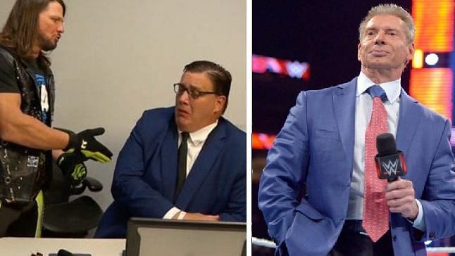 AJ Styles, Joseph Parks, and Vince McMahon