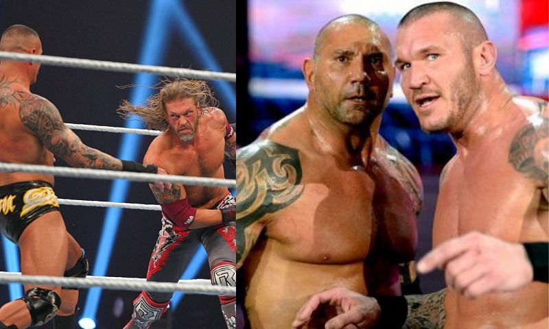 Randy Orton and Edge in WWE; Randy Orton and Batista together