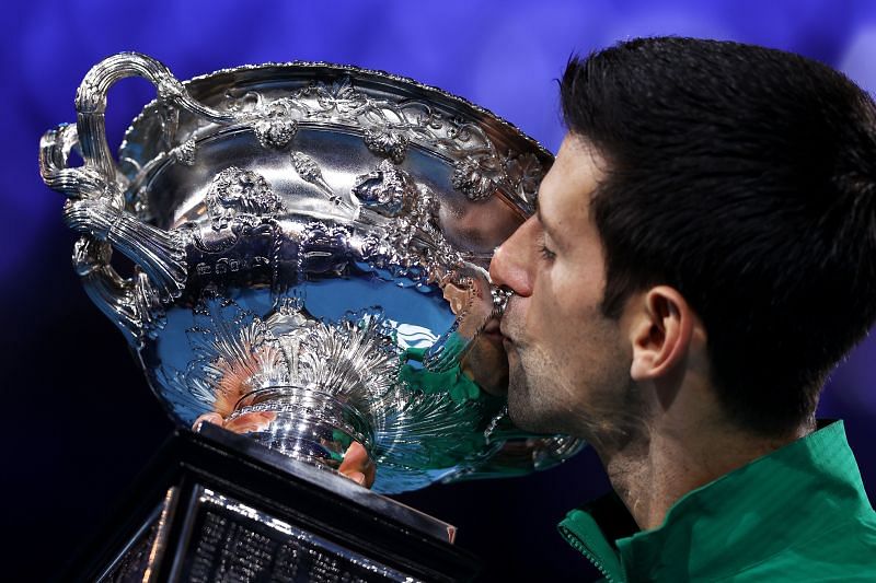 Novak Djokovic at the 2020 Australian Open