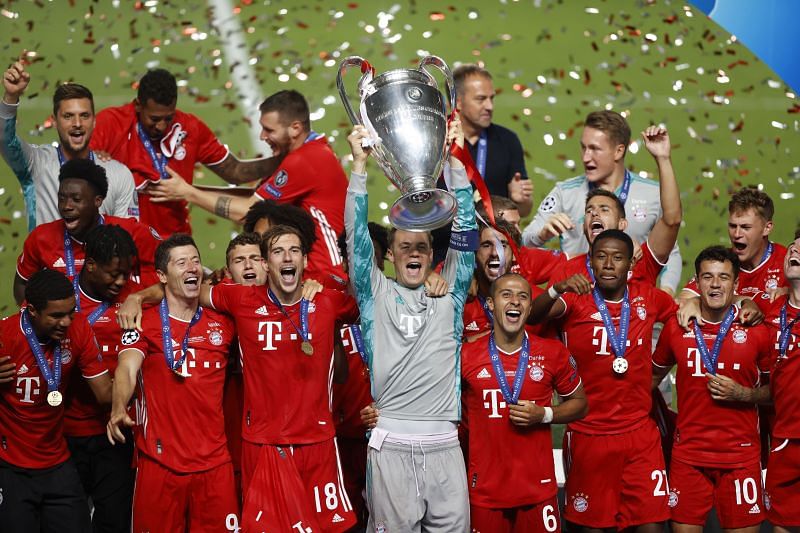 Manuel Neuer also became the first goalkeeper to win two trebles in his career.&nbsp;