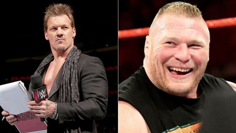 Chris Jericho (left); Brock Lesnar (right)