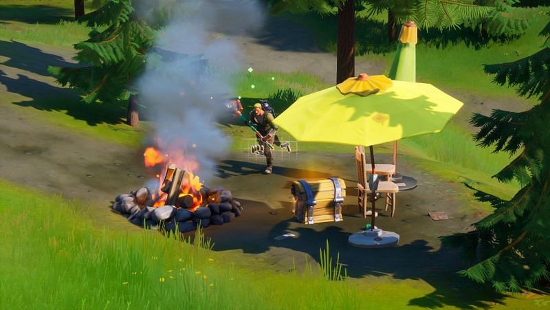 Location of Cod Camp&#039;s first campfire in Fortnite
