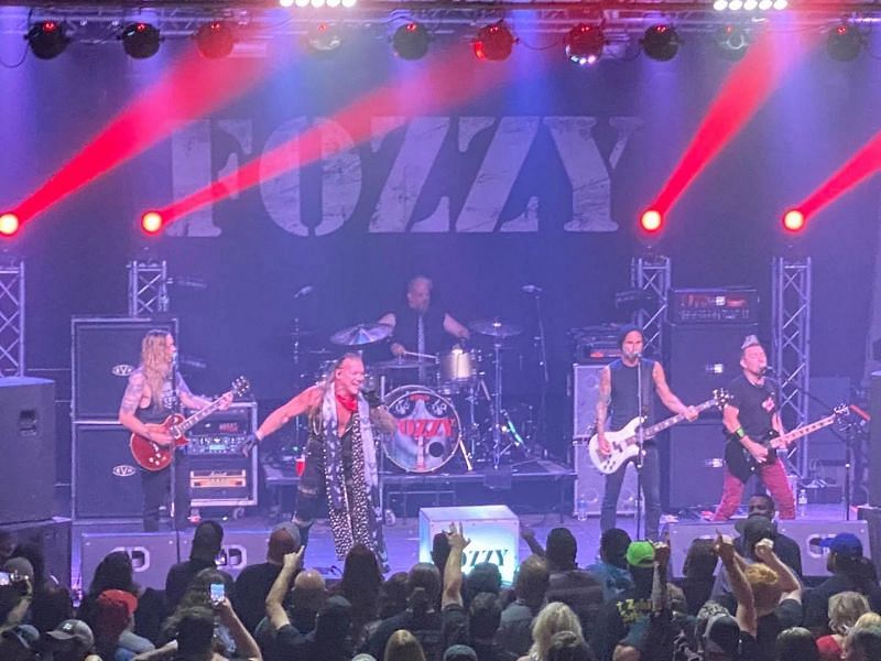 Chris Jericho and Fozzy performing at the Sturgis Motorcycle Rally