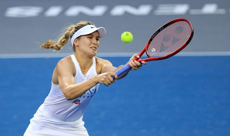 Eugenie Bouchard will try to continue her winning momentum in the quarterfinals