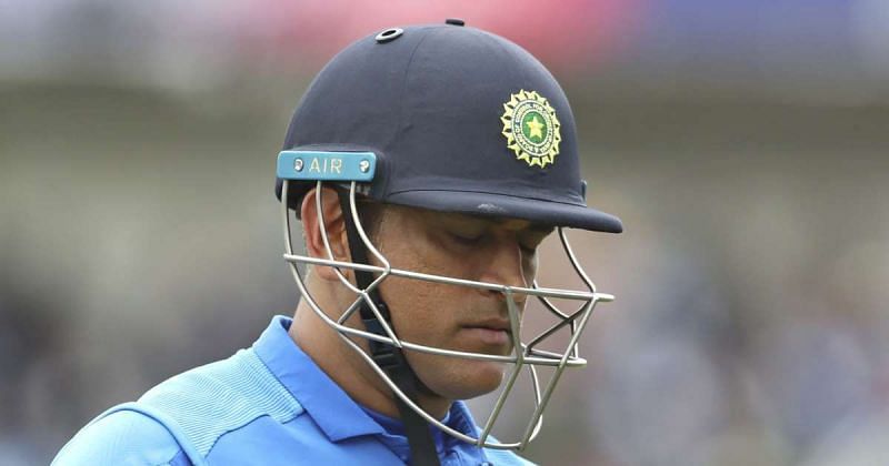 MS Dhoni shed tears after getting run out in the 2019 WC semi-final (Credits: MSN)