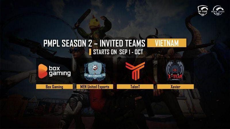 PMPL Season 2 - Invited Teams Vietnam