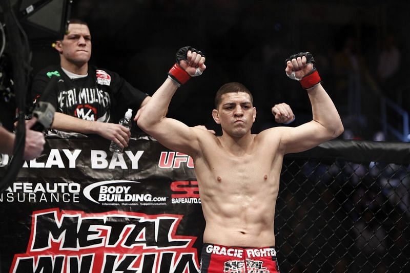 Nick Diaz with his brother Nate (left)