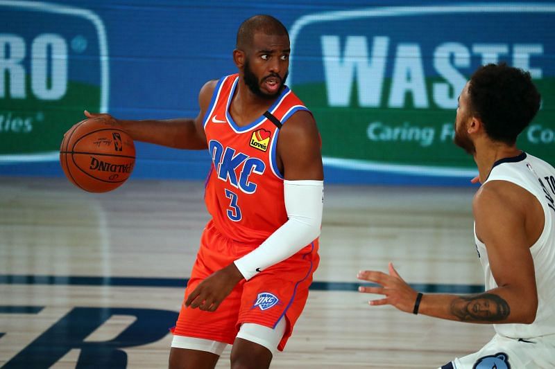 Chris Paul in action for the Oklahoma City Thunder