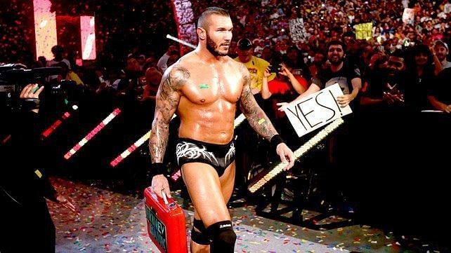Randy Orton with the MITB briefcase at SummerSlam 2013