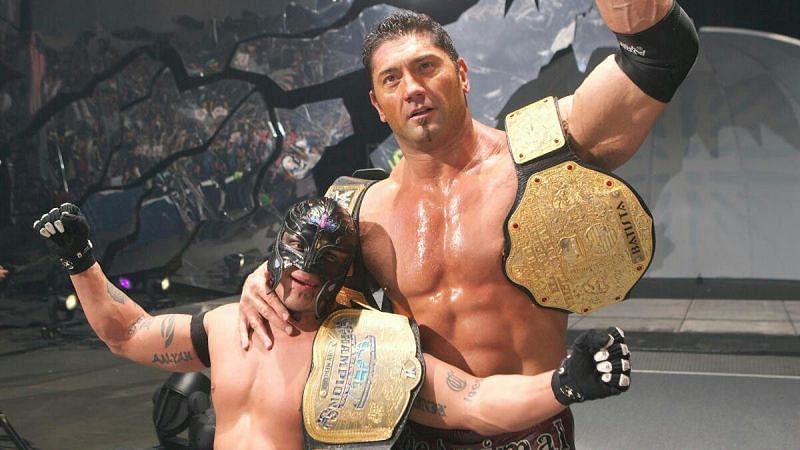 Batista and Rey Mysterio