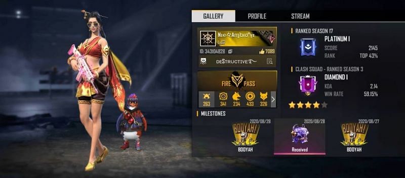 Nie Ambro&rsquo;s Free Fire details