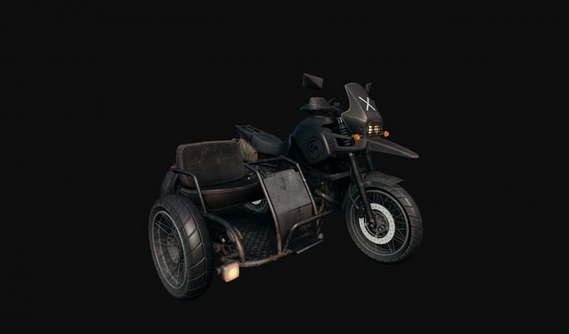 Motorcycle (w/sidecar) in PUBG Mobile (Image Credits: pubg gamepedia)