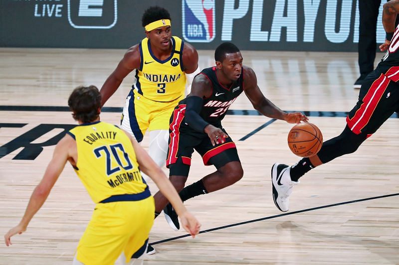 The Miami Heat take on the Indiana Pacers in the NBA Playoffs 2020