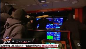 Retribution ruins opening of RAW; Takes over Production truck
