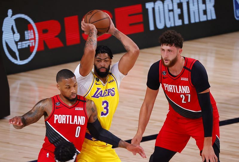 Anthony Davis led the LA Lakers to a series-tying win against the Portland Trail Blazers