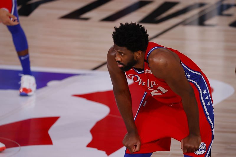 Joel Embiid cut a frustrated figure for the Philadelphia 76ers as they got swept by the Boston Celtics