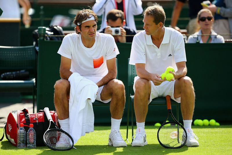 Roger Federer with Stefan Edberg