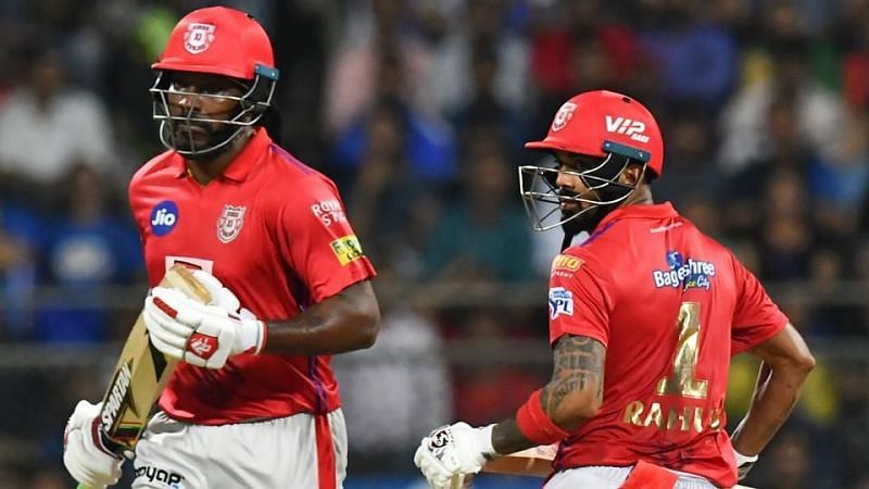Chris Gayle (left) and KL Rahul (right) were successful at the top of the order for Kings XI Punjab in IPL 2019.