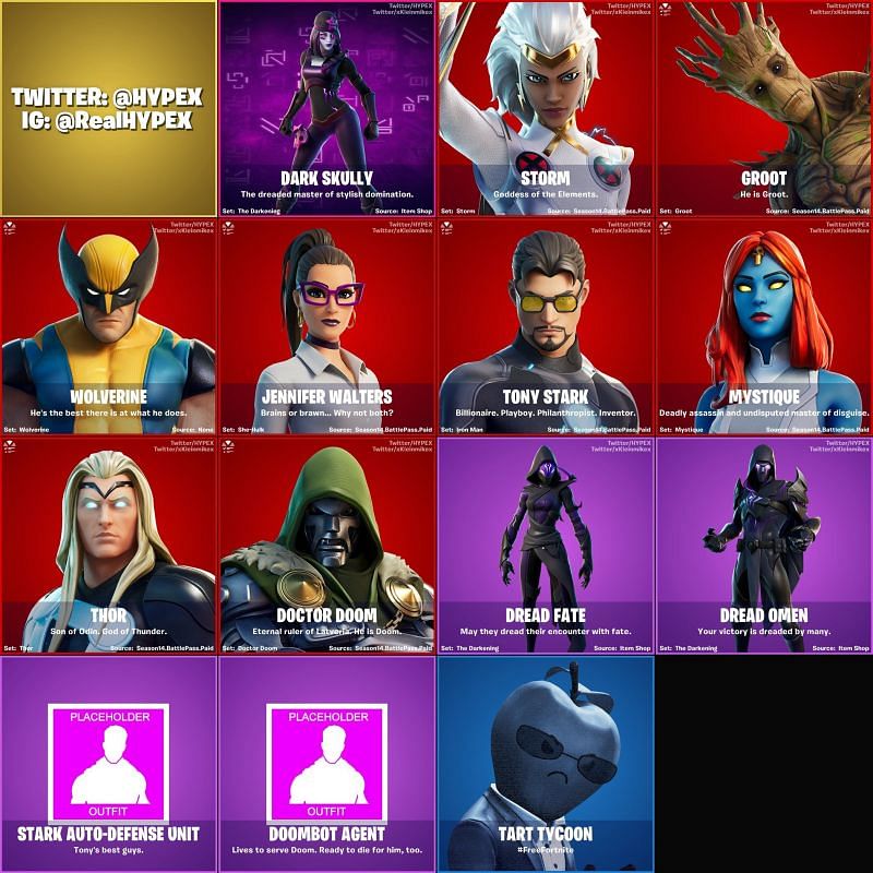 Fortnite Season 4 Patch Notes: All new superhero cosmetics (Image Credits: HYPEX Twitter)