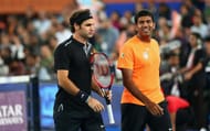 Roger Federer and Rohan Bopanna defeated Lleyton Hewitt and Nick Kyrgios in New Delhi