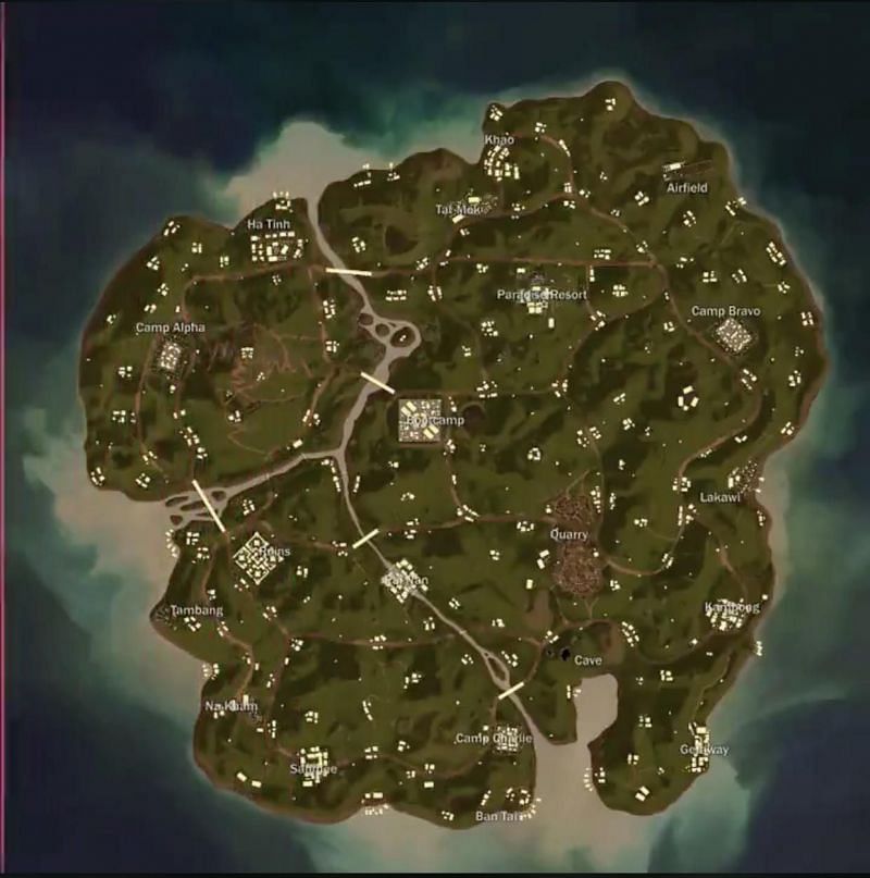 Sanhok map in PUBG Mobile (Image Credits: reddit)