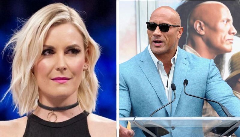 Renee Young and The Rock