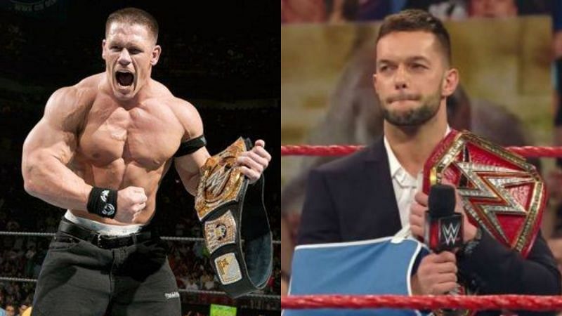 John Cena (left); Finn Balor (right)