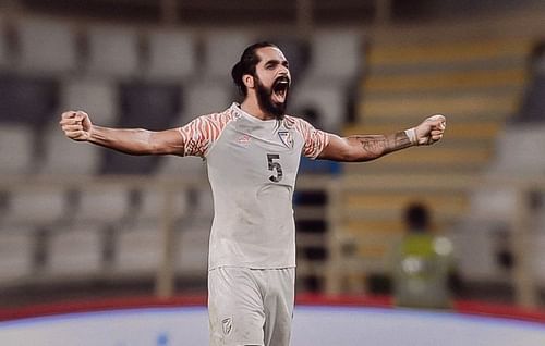 Sandesh Jhingan representing India (Photo: Twitter)