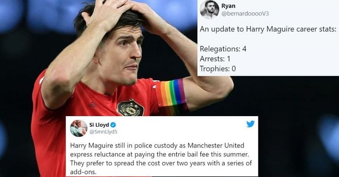 Twitter explodes as Manchester United captain Harry Maguire gets arrested in Greece after bar fight