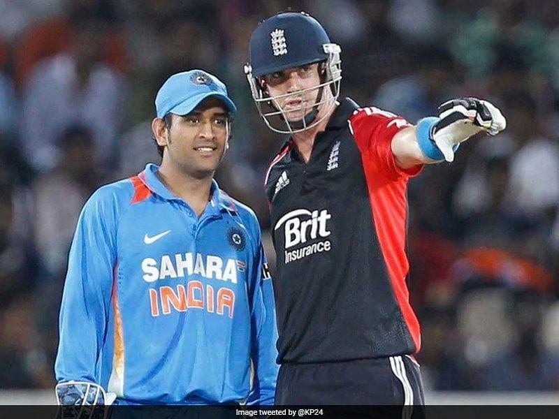 Kevin Pietersen congratulated MS Dhoni on a wonderful career in his own unique way.