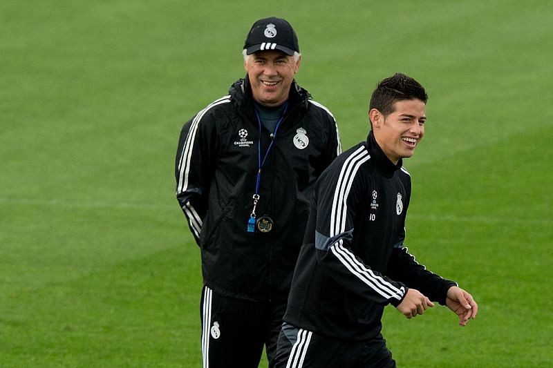 Carlo Ancelotti and James Rodriguez are set for another reunion