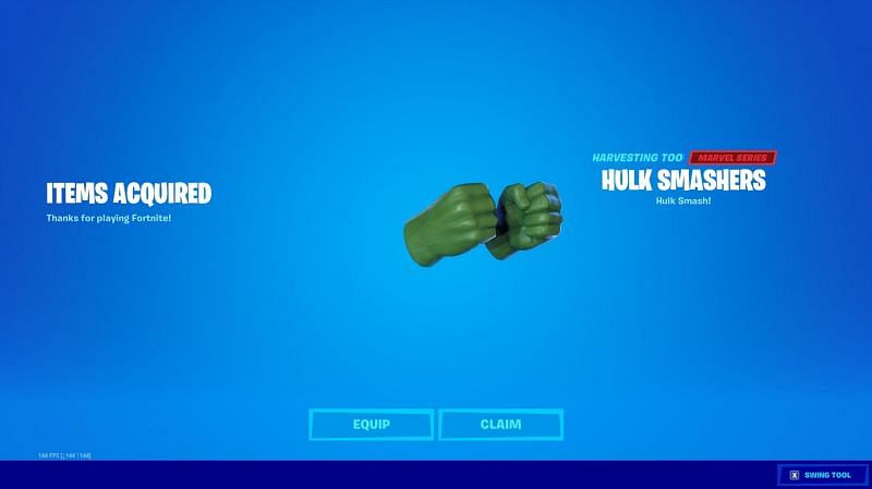 The Hulk Smasher Pickaxe in Fortnite (Image Credits: GunasamssYT/ Twitter)
