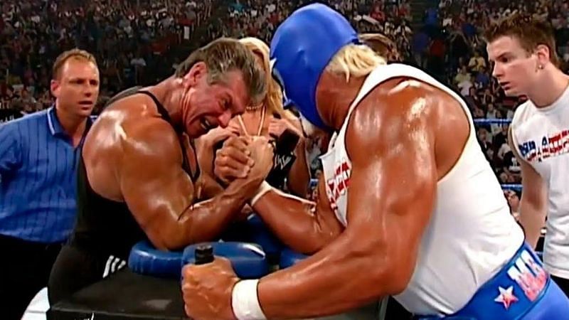 Vince McMahon arm-wrestled Mr. America and Zach Gowen