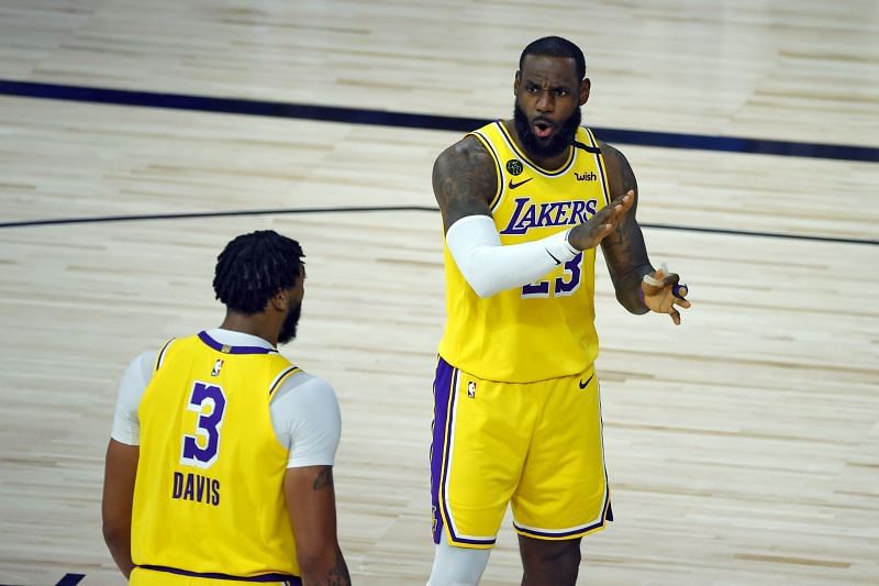 LeBron James and Anthony Davis in action for the LA Lakers