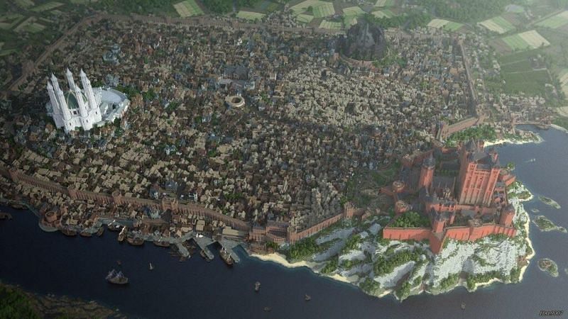 A Minecraft Creation: King&#039;s Landing from Game of Thrones (Image credits: Reddit)
