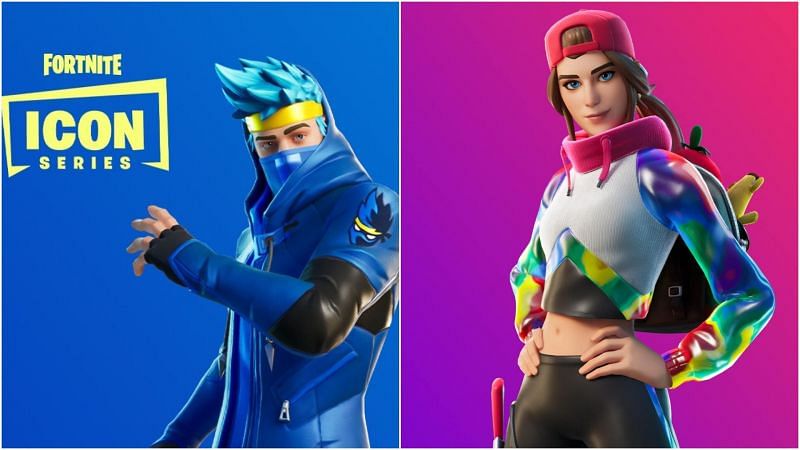 The Fortnite Ninja (L) and Loserfuit (R) skins