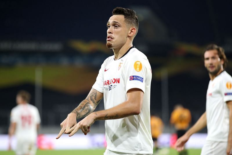 Lucas Ocampos scored the only goal in Sevilla&#039;s win over Wolves in the quarter-final.