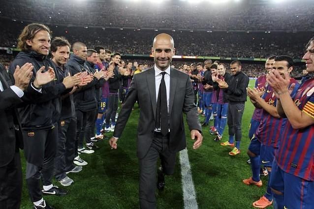 Pep Guardiola won the Champions League in the first season of his managerial career.