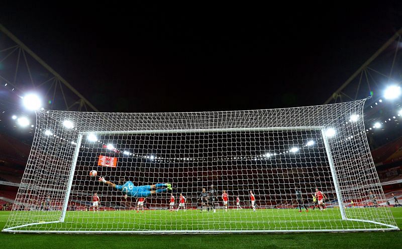 Emiliano Martinez made a stunning late save to deny Trent Alexander-Arnold.